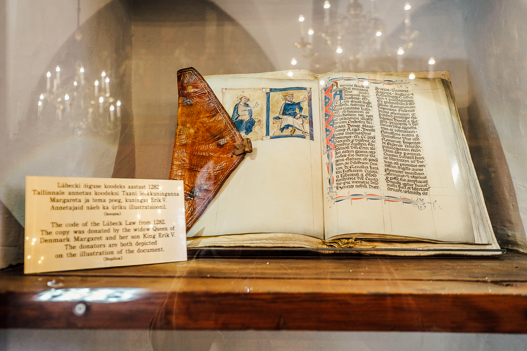 Lübecki õiguse koodeksi koopia aastast 1282 Tallinna raekojas