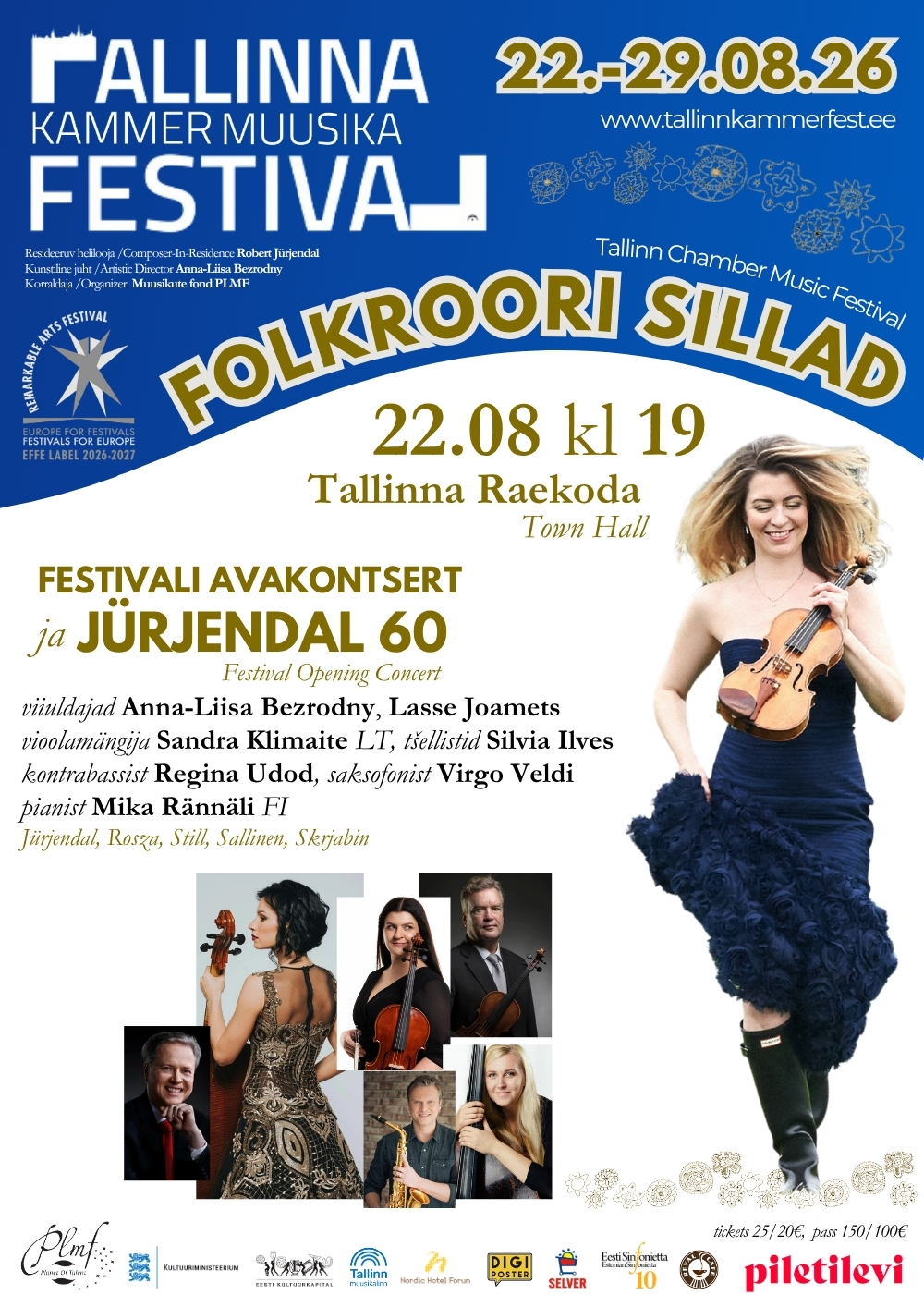Tallinna kammermuusika festivali avakontsert. Robert Jürjendal 60